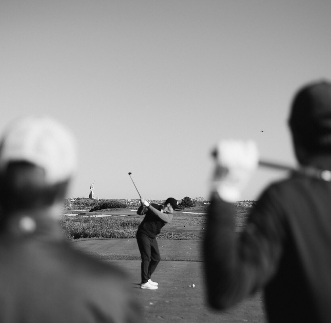 golfers on course